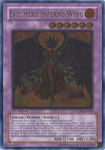 Evil HERO Inferno Wing (V.2 - Ultimate Rare) - Gladiator's Assault (Ultimate Rare) [GLAS-038]