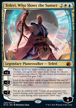 Teferi, Who Slows the Sunset (V.1) - Innistrad: Midnight Hunt: Promos (Mythic) [PMID-245]