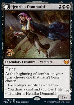 Henrika Domnathi // Henrika, Infernal Seer (V.1) - Innistrad: Crimson Vow: Promos (Mythic) [PVOW-119]