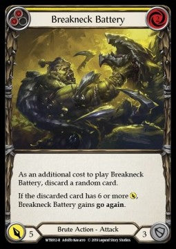 Breakneck Battery (Yellow) (Rainbow Foil) - Welcome to Rathe - Alpha (Rare) [WTR-A-WTR012-R]