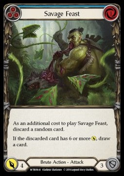 Savage Feast (Blue) (Rainbow Foil) - Welcome to Rathe - Alpha (Rare) [WTR-A-WTR016-R]