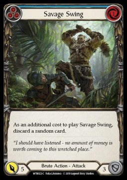Savage Swing (Blue) (Normal) - Welcome to Rathe - Alpha (Common) [WTR-A-WTR022-C]
