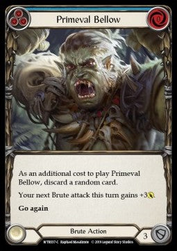 Primeval Bellow (Blue) (Rainbow Foil) - Welcome to Rathe - Alpha (Common) [WTR-A-WTR037-C]