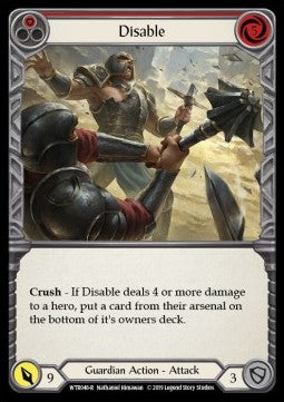 Disable (Red) (Rainbow Foil) - Welcome to Rathe - Alpha (Rare) [WTR-A-WTR048-R]