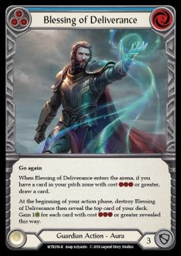 Blessing of Deliverance (Blue) (Rainbow Foil) - Welcome to Rathe - Alpha (Rare) [WTR-A-WTR056-R]