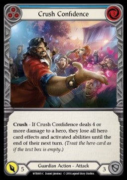 Crush Confidence (Blue) (Rainbow Foil) - Welcome to Rathe - Alpha (Common) [WTR-A-WTR065-C]