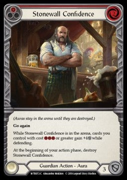 Stonewall Confidence (Red) (Rainbow Foil) - Welcome to Rathe - Alpha (Common) [WTR-A-WTR072-C]