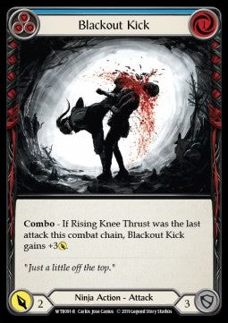 Blackout Kick (Blue) (Rainbow Foil) - Welcome to Rathe - Alpha (Rare) [WTR-A-WTR091-R]