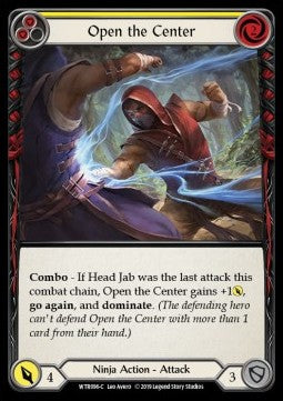 Open the Center (Yellow) (Rainbow Foil) - Welcome to Rathe - Alpha (Common) [WTR-A-WTR096-C]