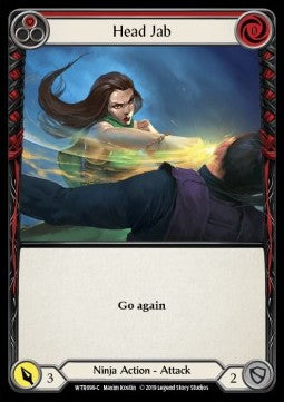 Head Jab (Red) (Rainbow Foil) - Welcome to Rathe - Alpha (Common) [WTR-A-WTR098-C]