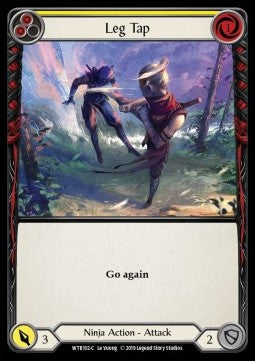Leg Tap (Yellow) (Rainbow Foil) - Welcome to Rathe - Alpha (Common) [WTR-A-WTR102-C]