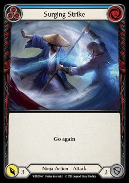 Surging Strike (Blue) (Normal) - Welcome to Rathe - Alpha (Common) [WTR-A-WTR109-C]