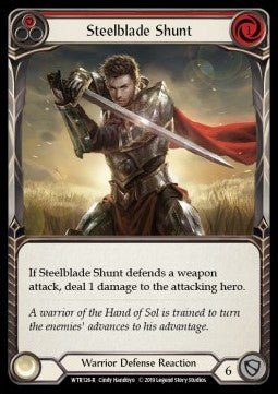 Steelblade Shunt (Red) (Rainbow Foil) - Welcome to Rathe - Alpha (Rare) [WTR-A-WTR126-R]
