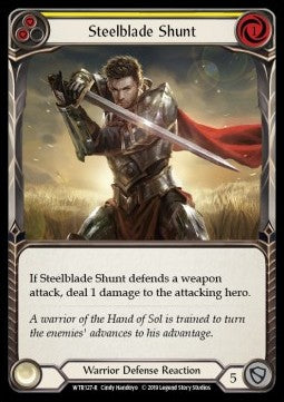 Steelblade Shunt (Yellow) (Normal) - Welcome to Rathe - Alpha (Rare) [WTR-A-WTR127-R]
