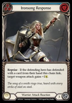 Ironsong Response (Blue) (Rainbow Foil) - Welcome to Rathe - Alpha (Common) [WTR-A-WTR134-C]