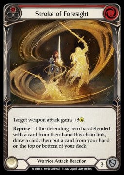 Stroke of Foresight (Red) (Rainbow Foil) - Welcome to Rathe - Alpha (Common) [WTR-A-WTR138-C]