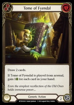 Tome of Fyendal (Rainbow Foil) - Welcome to Rathe - Alpha (Majestic) [WTR-A-WTR160-M]