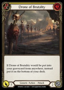 Drone of Brutality (Yellow) (Normal) - Welcome to Rathe - Alpha (Rare) [WTR-A-WTR165-R]