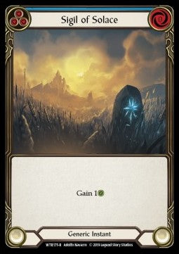 Sigil of Solace (Blue) (Rainbow Foil) - Welcome to Rathe - Alpha (Rare) [WTR-A-WTR175-R]