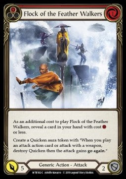 Flock of the Feather Walkers (Red) (Rainbow Foil) - Welcome to Rathe - Alpha (Common) [WTR-A-WTR182-C]