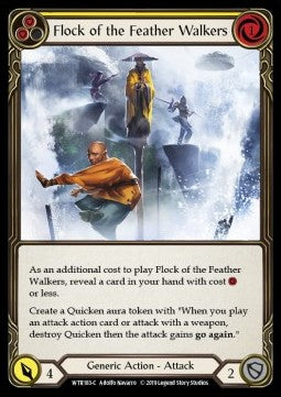 Flock of the Feather Walkers (Yellow) (Rainbow Foil) - Welcome to Rathe - Alpha (Common) [WTR-A-WTR183-C]