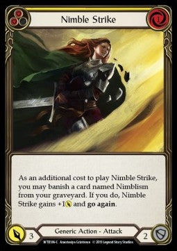 Nimble Strike (Yellow) (Rainbow Foil) - Welcome to Rathe - Alpha (Common) [WTR-A-WTR186-C]