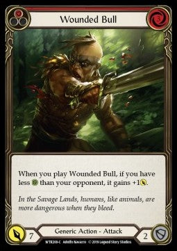 Wounded Bull (Red) (Rainbow Foil) - Welcome to Rathe - Alpha (Common) [WTR-A-WTR200-C]