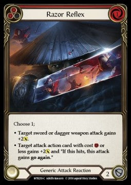 Razor Reflex (Yellow) (Rainbow Foil) - Welcome to Rathe - Alpha (Common) [WTR-A-WTR210-C]