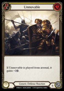Unmovable (Yellow) (Rainbow Foil) - Welcome to Rathe - Alpha (Common) [WTR-A-WTR213-C]