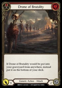 Drone of Brutality (Red) (Normal) - Welcome to Rathe - Rhinar, Reckless Rampage Hero Deck (Rare) [RNR-015]