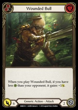 Wounded Bull (Yellow) (Normal) - Welcome to Rathe - Rhinar, Reckless Rampage Hero Deck (Common) [RNR-021]