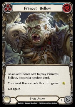 Primeval Bellow (Blue) (Normal) - Welcome to Rathe - Rhinar, Reckless Rampage Hero Deck (Common) [RNR-026]