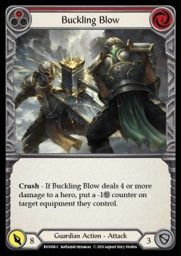 Buckling Blow (Red) (Normal) - Welcome to Rathe - Bravo, Showstopper Hero Deck (Common) [BVO-008]