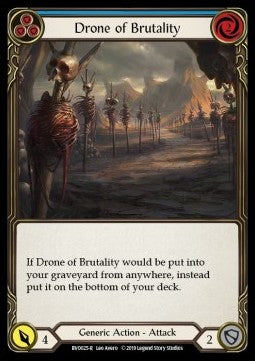 Drone of Brutality (Blue) (Normal) - Welcome to Rathe - Bravo, Showstopper Hero Deck (Rare) [BVO-025]