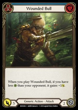 Wounded Bull (Blue) (Normal) - Welcome to Rathe - Bravo, Showstopper Hero Deck (Common) [BVO-026]