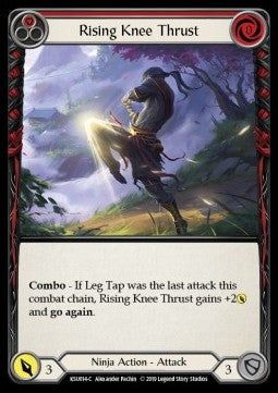 Rising Knee Thrust (Red) (Normal) - Welcome to Rathe - Katsu, the Wanderer Hero Deck (Common) [KSU-014]