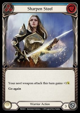 Sharpen Steel (Blue) (Normal) - Welcome to Rathe - Dorinthea Ironsong Hero Deck (Common) [TEA-024]
