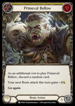 Primeval Bellow (Yellow) (Rainbow Foil) - Welcome to Rathe - Unlimited (Common) [WTR-U-WTR036]