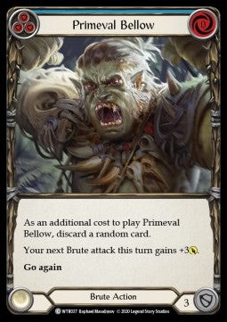 Primeval Bellow (Blue) (Rainbow Foil) - Welcome to Rathe - Unlimited (Common) [WTR-U-WTR037]