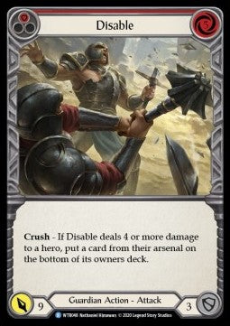 Disable (Red) (Rainbow Foil) - Welcome to Rathe - Unlimited (Rare) [WTR-U-WTR048]