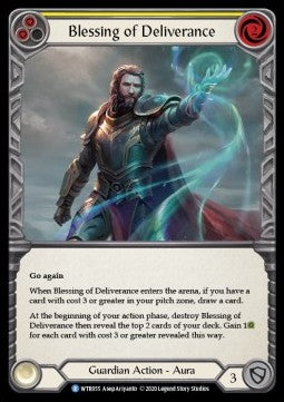 Blessing of Deliverance (Yellow) (Rainbow Foil) - Welcome to Rathe - Unlimited (Rare) [WTR-U-WTR055]