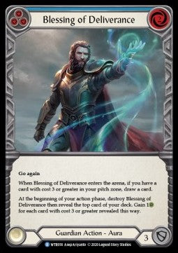 Blessing of Deliverance (Blue) (Rainbow Foil) - Welcome to Rathe - Unlimited (Rare) [WTR-U-WTR056]