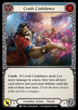 Crush Confidence (Blue) (Rainbow Foil) - Welcome to Rathe - Unlimited (Common) [WTR-U-WTR065]