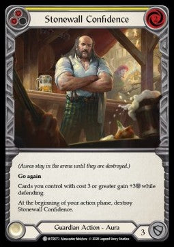 Stonewall Confidence (Yellow) (Rainbow Foil) - Welcome to Rathe - Unlimited (Common) [WTR-U-WTR073]