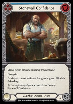 Stonewall Confidence (Blue) (Rainbow Foil) - Welcome to Rathe - Unlimited (Common) [WTR-U-WTR074]