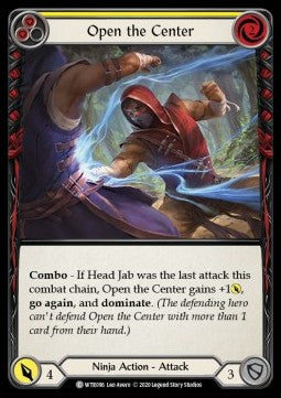 Open the Center (Yellow) (Rainbow Foil) - Welcome to Rathe - Unlimited (Common) [WTR-U-WTR096]