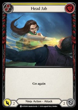 Head Jab (Yellow) (Rainbow Foil) - Welcome to Rathe - Unlimited (Common) [WTR-U-WTR099]