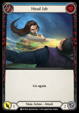 Head Jab (Blue) (Rainbow Foil) - Welcome to Rathe - Unlimited (Common) [WTR-U-WTR100]