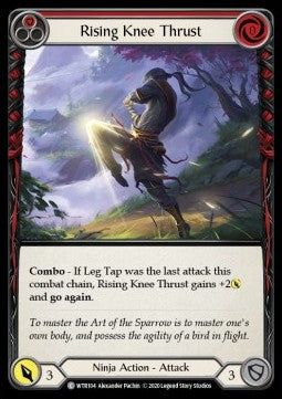 Rising Knee Thrust (Red) (Rainbow Foil) - Welcome to Rathe - Unlimited (Common) [WTR-U-WTR104]