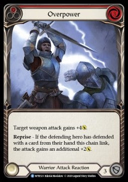 Overpower (Red) (Rainbow Foil) - Welcome to Rathe - Unlimited (Rare) [WTR-U-WTR123]